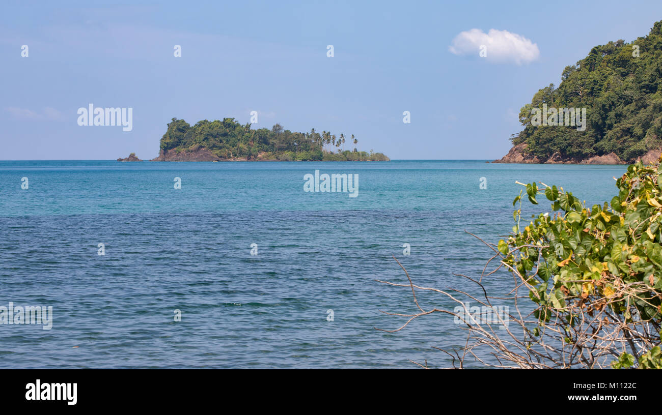 Querer Negociar conjunto Tailandia, la isla de Koh Chang, costa panorámica vista, palmas y plantas  de la selva tropical, las colinas y el mar azul. Naturaleza en Asia  Fotografía de stock - Alamy