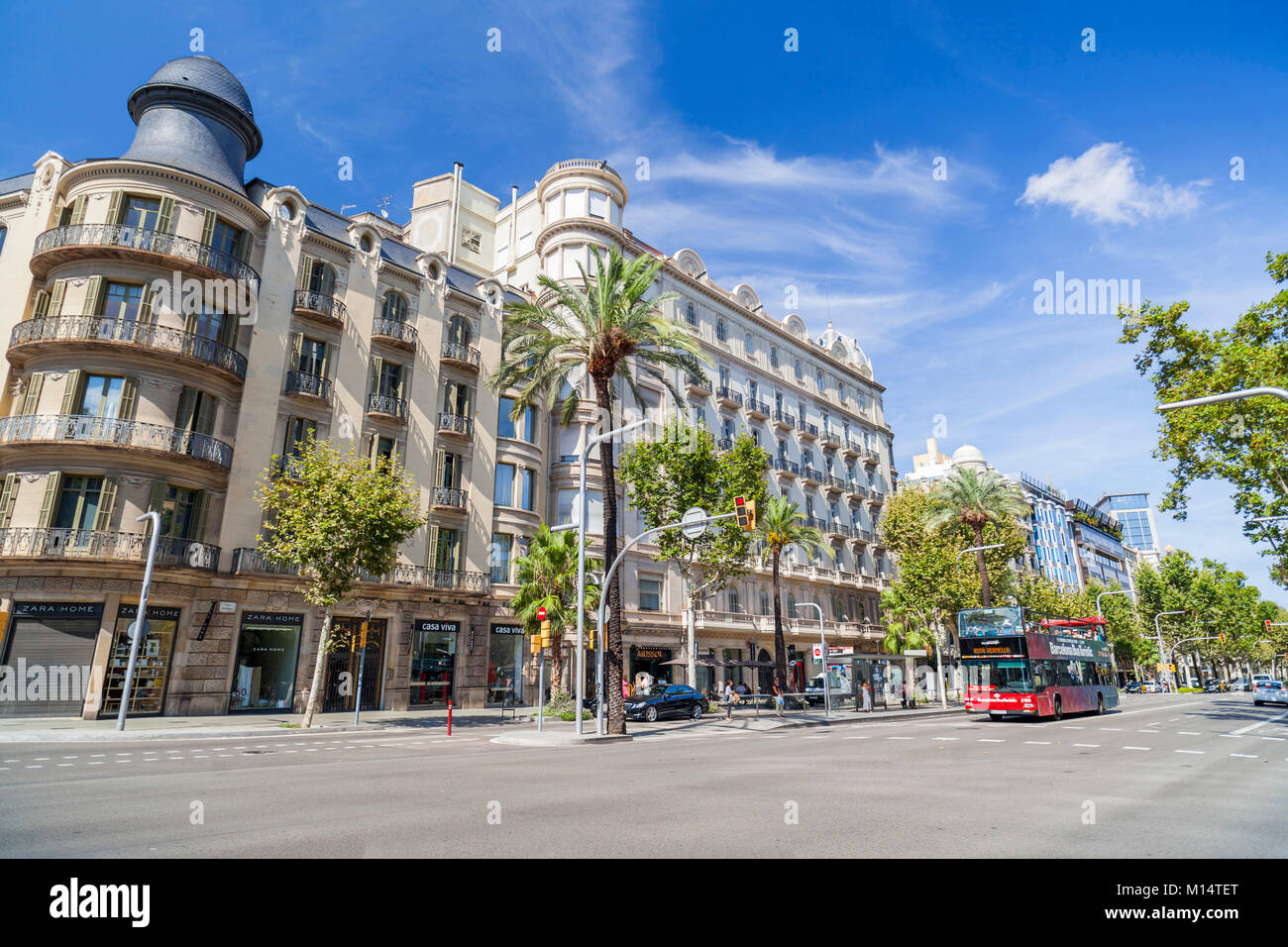 Vista de la calle, avenida Diagonal, Barcelona. Foto de stock
