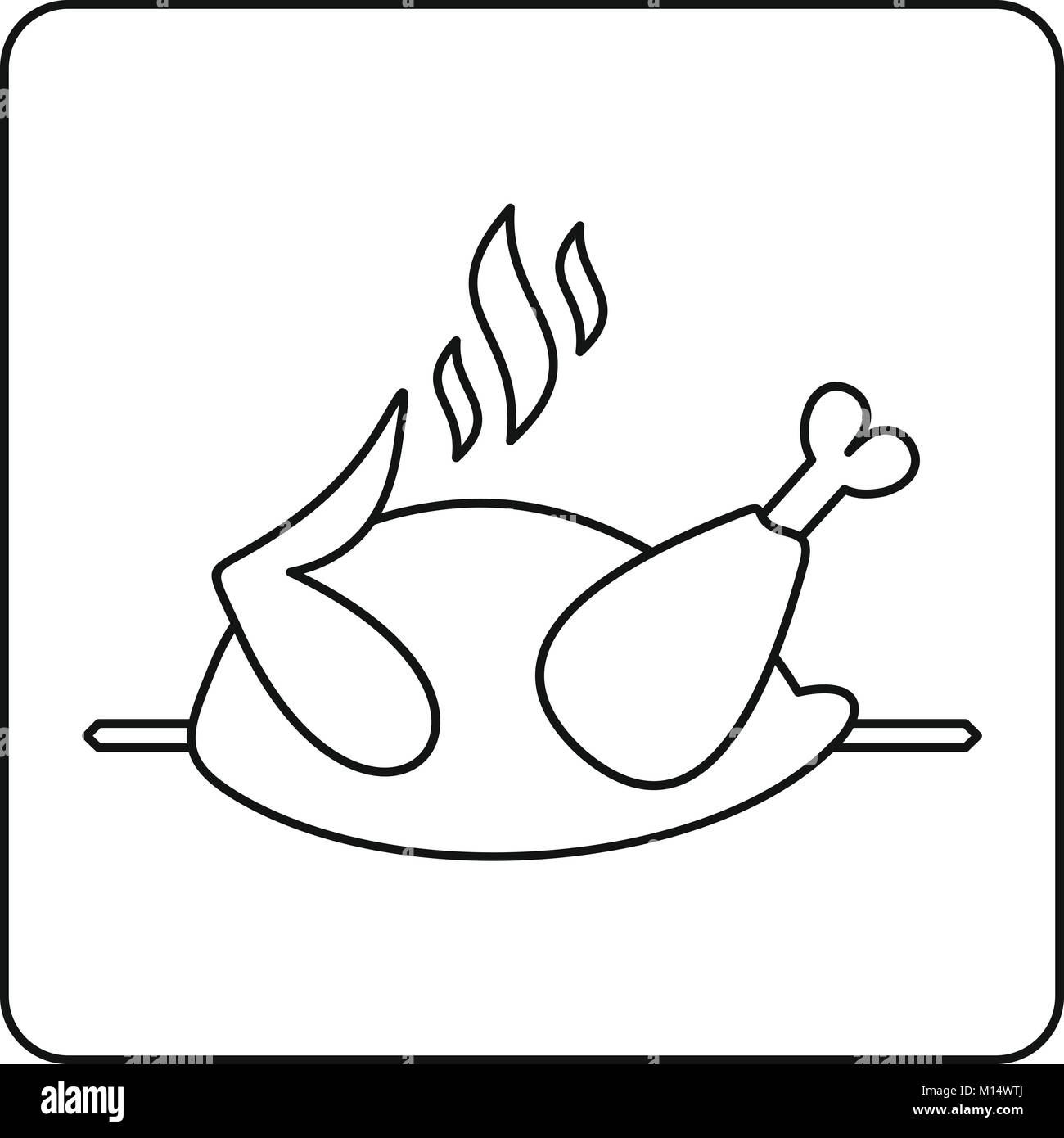 Pollo asado a la parrilla esbozo de icono Imagen Vector de stock - Alamy Pollo asado a la parrilla esbozo de icono Imagen Vector de stock - Alamy