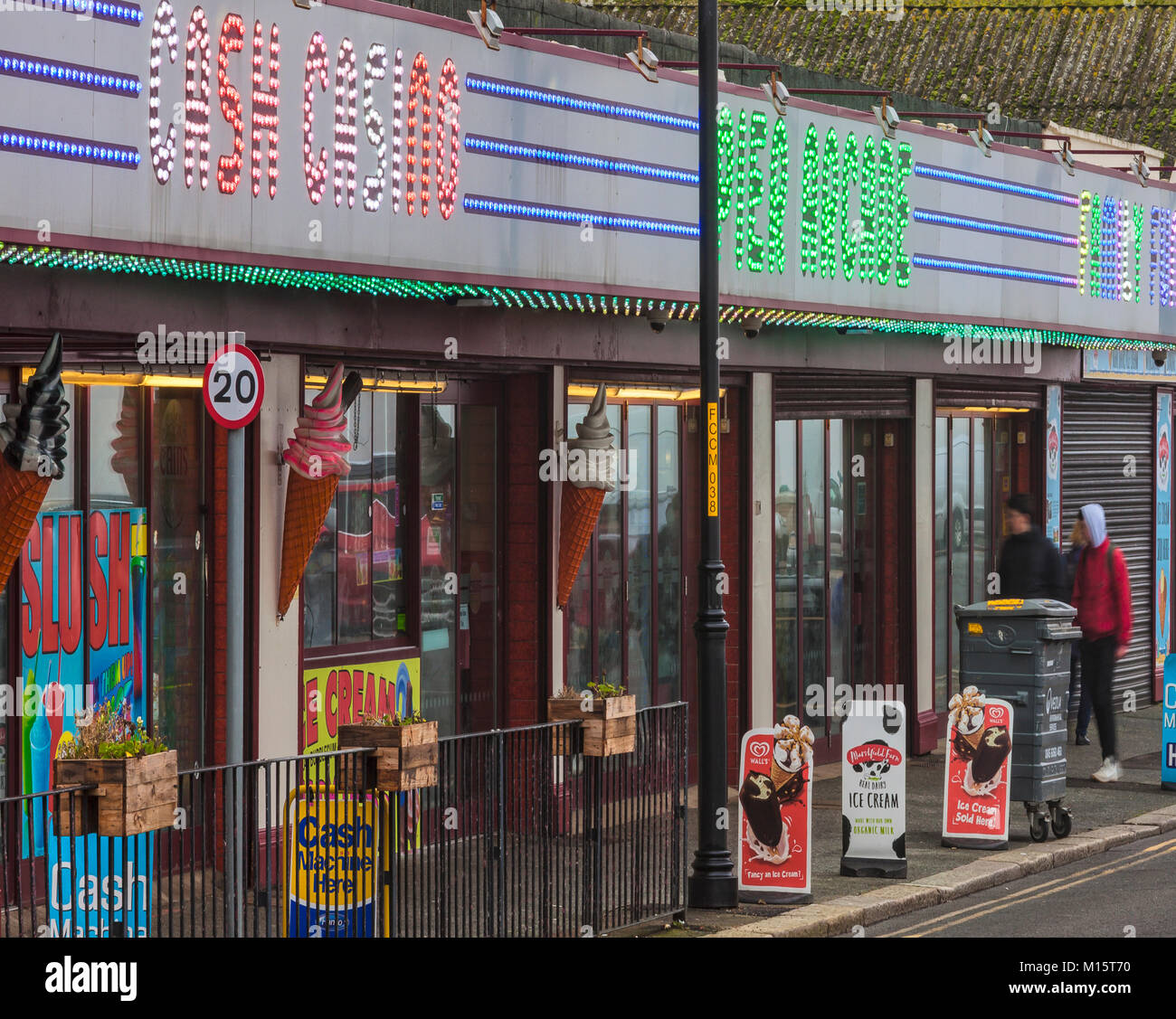 Diversión arcade, Herne Bay, Kent. Foto de stock