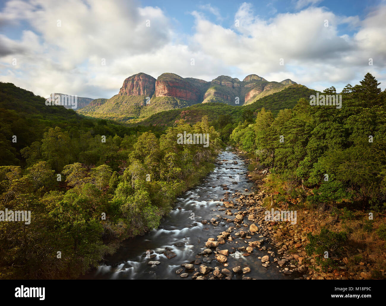 Drakensberge,Tres Rondavels,Río Río Río Blyde,el cañón del río Blyde,Ruta Panorámica,la provincia de Mpumalanga, Sudáfrica Foto de stock