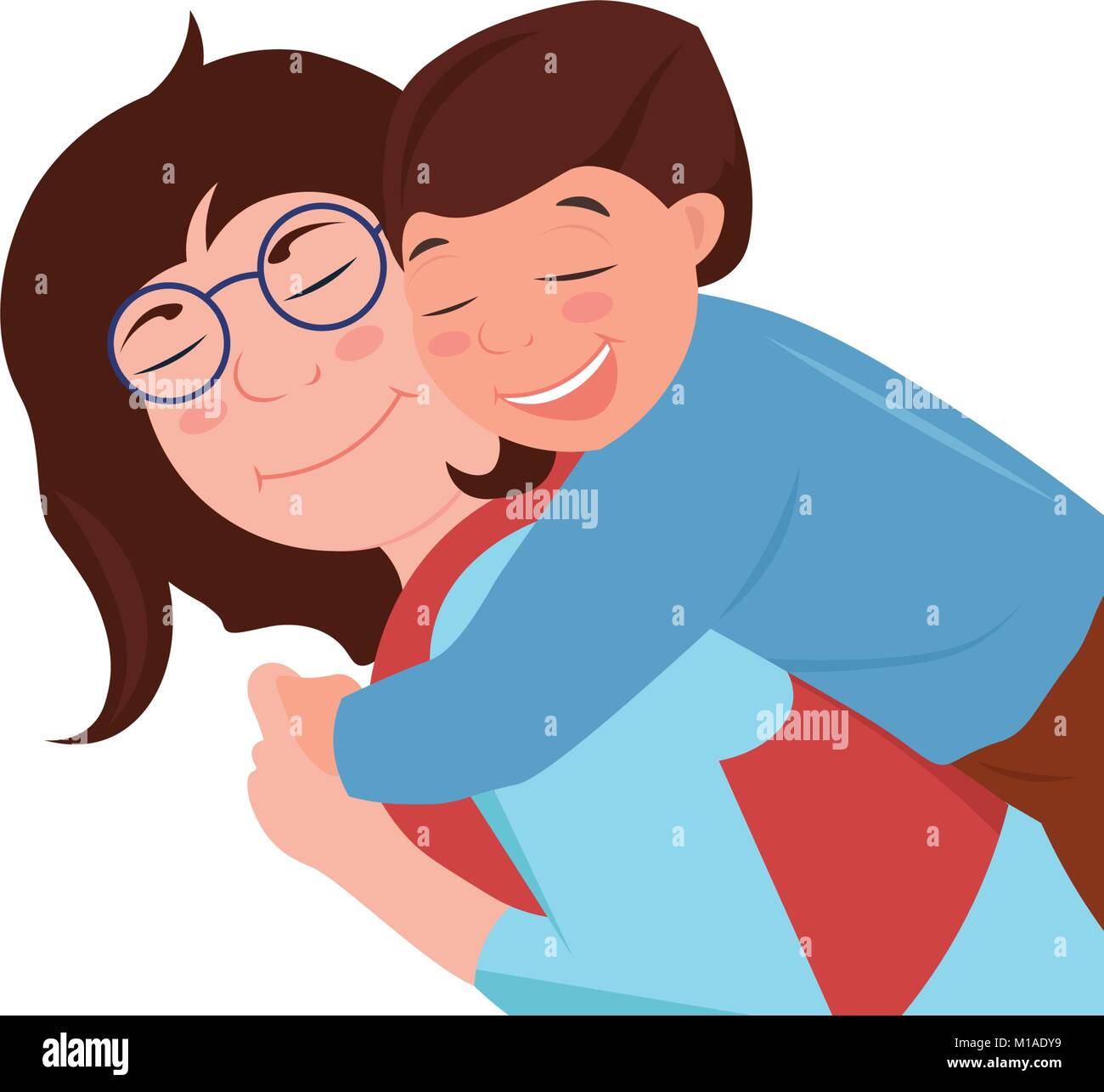 Beso de madre e hijo caricatura fotografías e imágenes de alta resolución -  Alamy