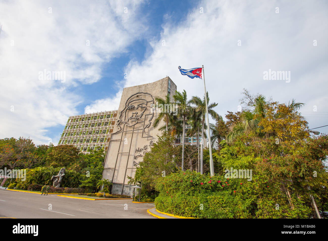 Edificio del Ministerio del Interior, el Che Guevara Foto de stock