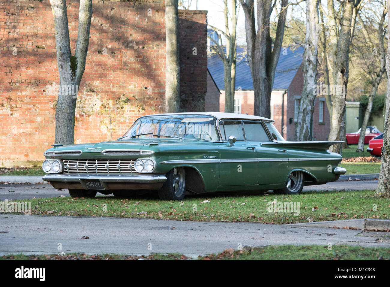 1959 Chevrolet Bel Air en Bicester Heritage Centre. Bicester