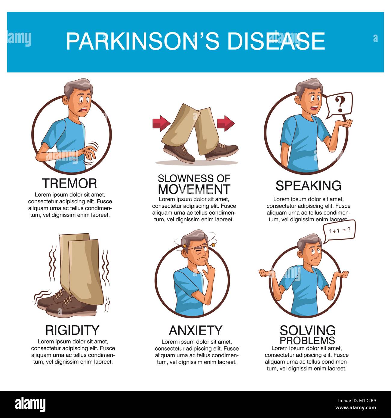 Enfermedad De Parkinson Infogr Fico Imagen Vector De Stock Alamy