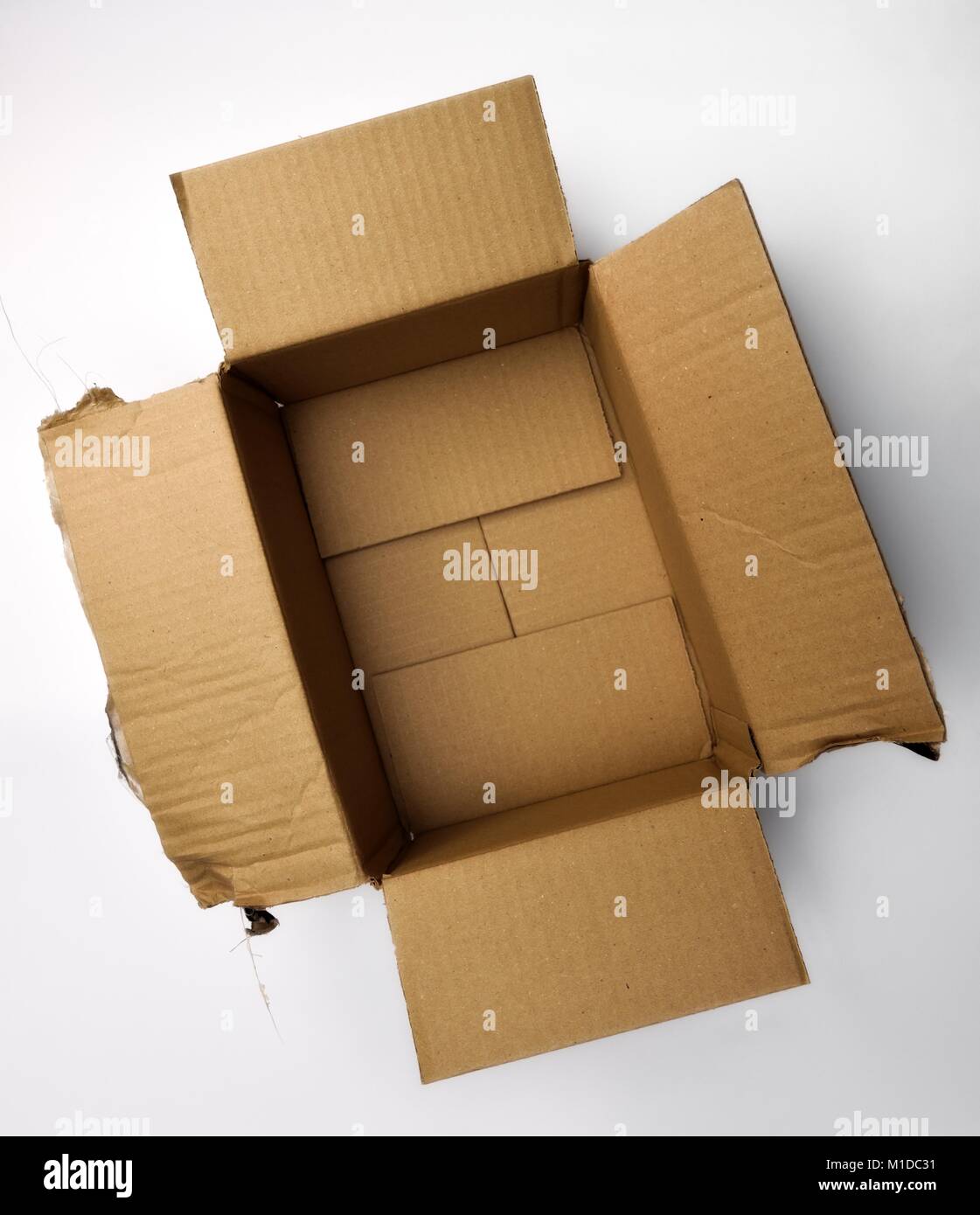 Caja de cartón vacía Foto de stock