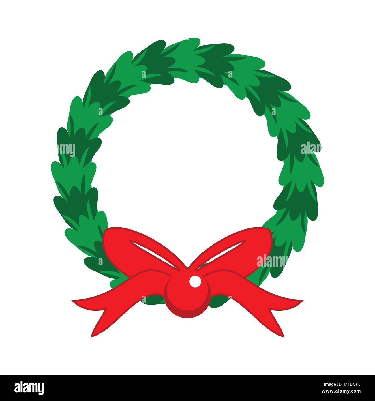 Diseño plano guirnalda de Navidad Vector Ilustración Gráfica el Símbolo  Design Imagen Vector de stock - Alamy