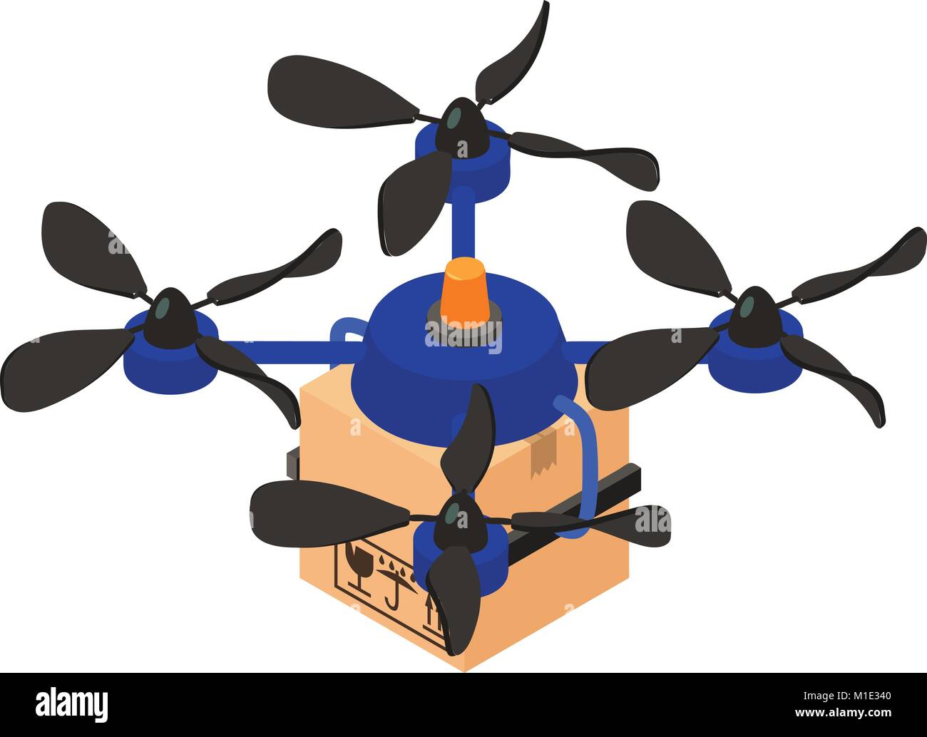 Entrega icono drone, estilo isométrico Ilustración del Vector