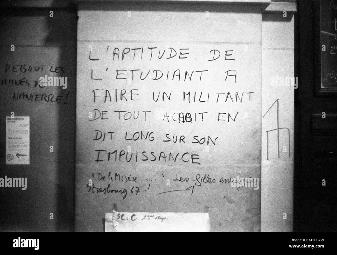 Philippe Gras / Le Pictorium - Mayo 1968 - 1968 - Francia / Ile-de-France (región) / Paris - Poster, consejo de trabajadores Foto de stock