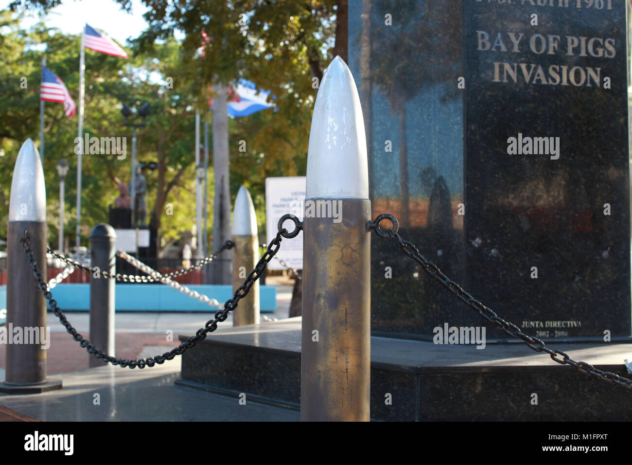 Enero 24, 2012 - Miami, Florida, EE.UU. - memorial de guerra a la "invasión  de Bahía de Cochinos de Cuba en Little Havana (La Pequeña Habana). La  invasión de Bahía de Cochinos
