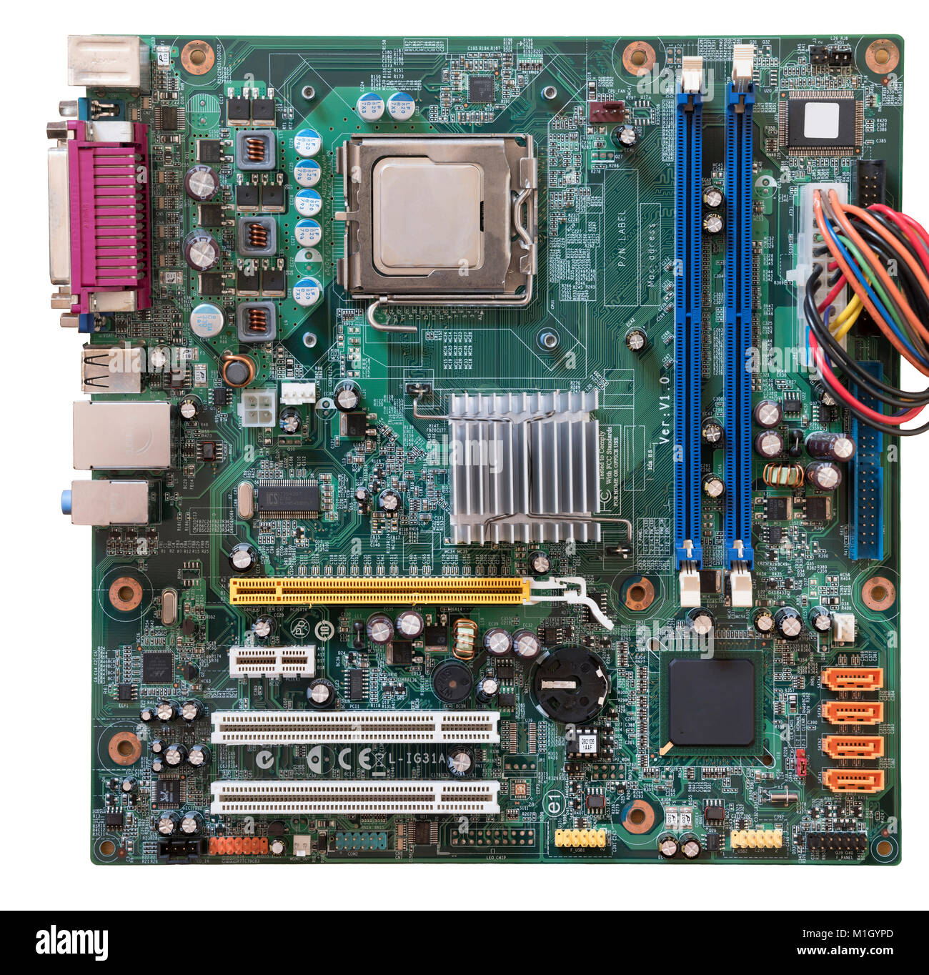 Placa base de PC, placa de circuito impreso Fotografía de stock - Alamy