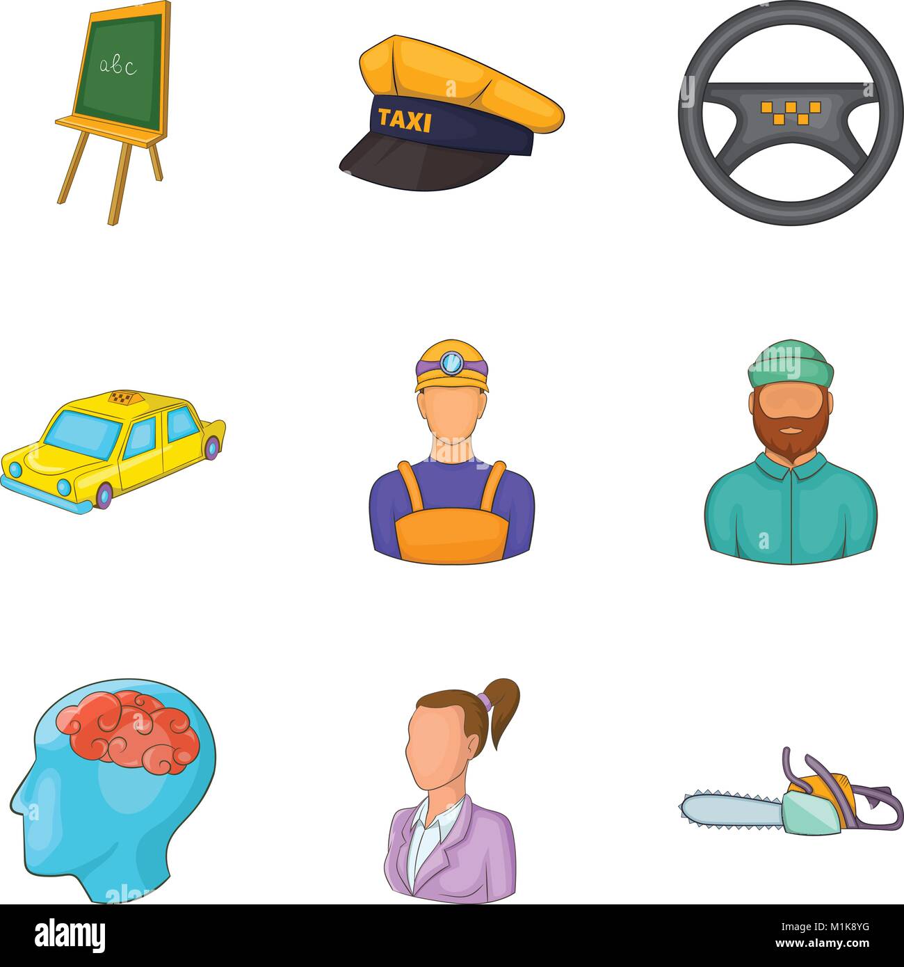 Poblacion De Trabajo Conjunto Los Iconos De Estilo De Dibujos