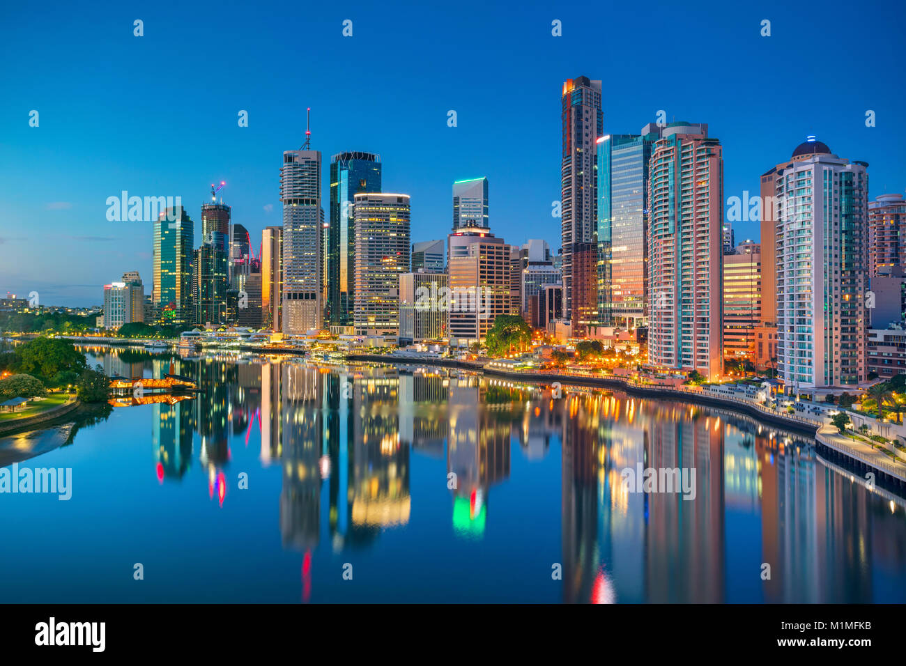 Brisbane. Paisaje urbano imagen de skyline de Brisbane, Australia durante el amanecer. Foto de stock