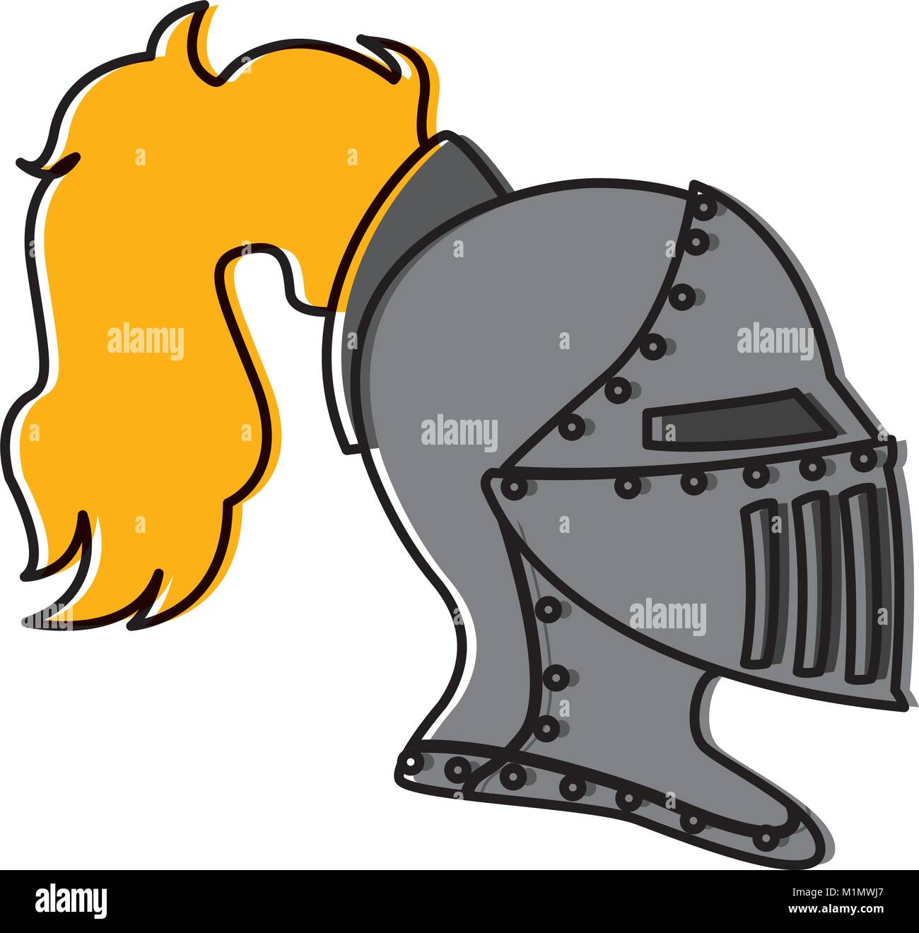 Casco de guerrero medieval Imagen Vector de stock - Alamy