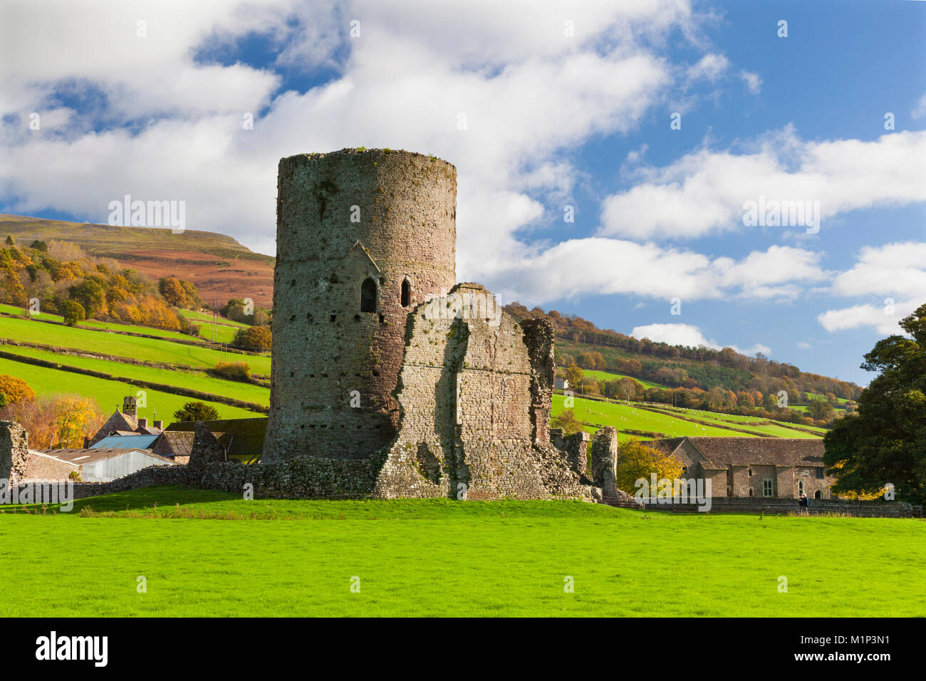 Castillo Tretower, Powys, Gales, Reino Unido, Europa Foto de stock