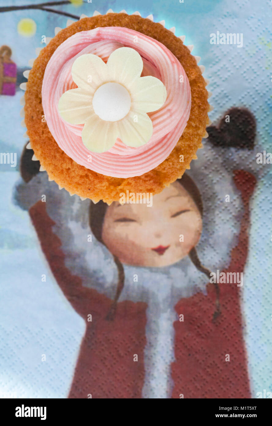 Flor de amapola de papel de arroz comestible 3D
