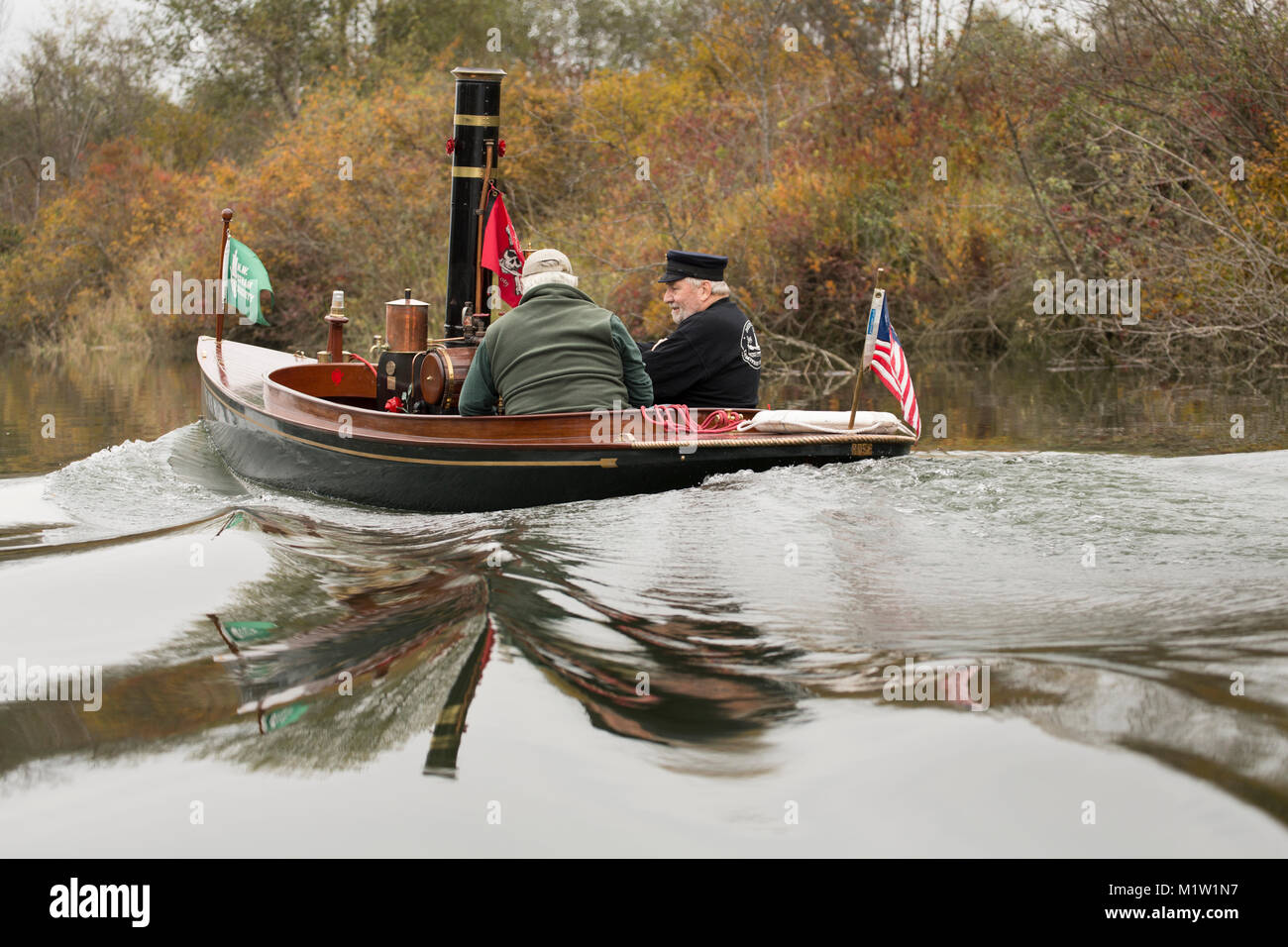 Estados Unidos, en Washington. Steamboat en el delta del río Snowqualmie Foto de stock