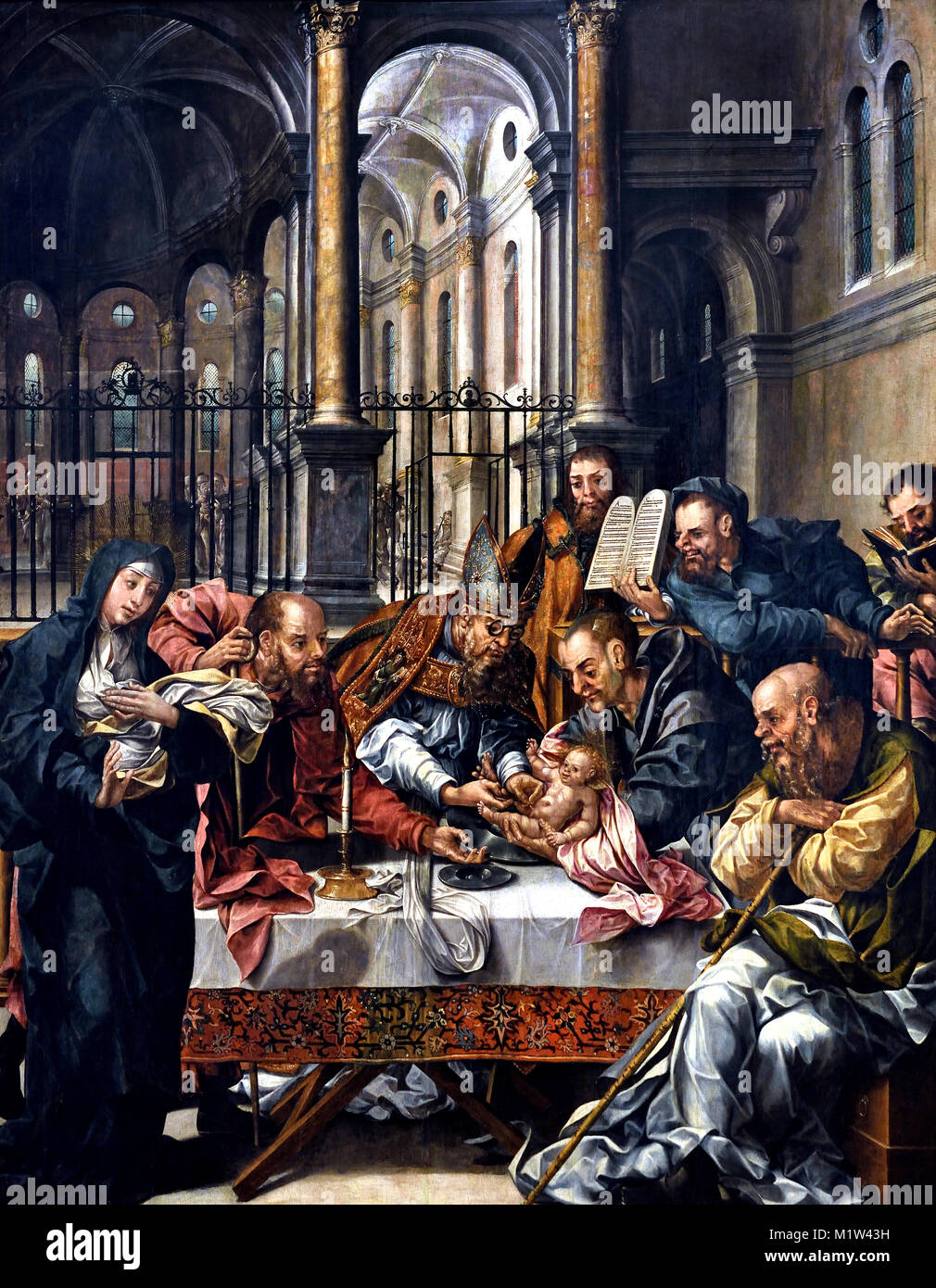 La circuncisión 1550 pintor desconocido 16th-century de Portugal, portugués Foto de stock