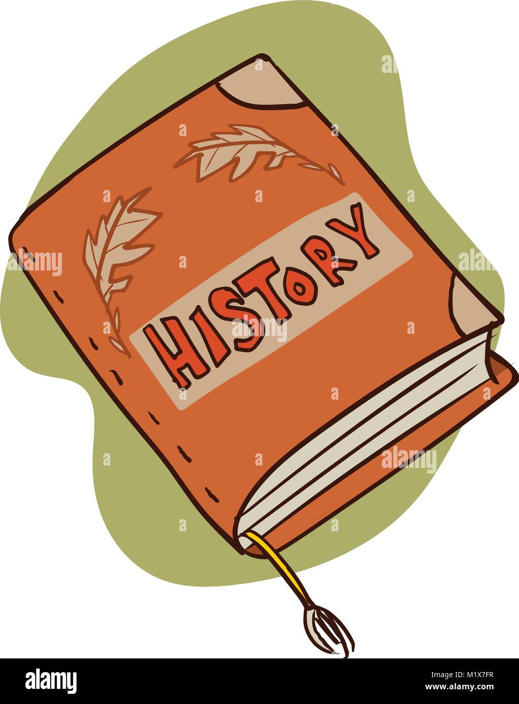 Libro de la historia de dibujos animados retro freehand Imagen Vector de  stock - Alamy