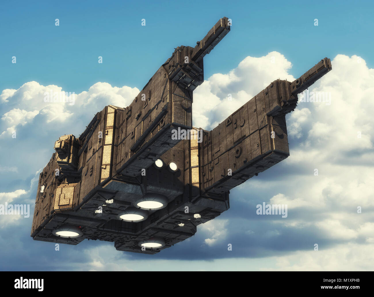 3D Render. Nave extraterrestre OVNI concepto Fotografía de stock - Alamy