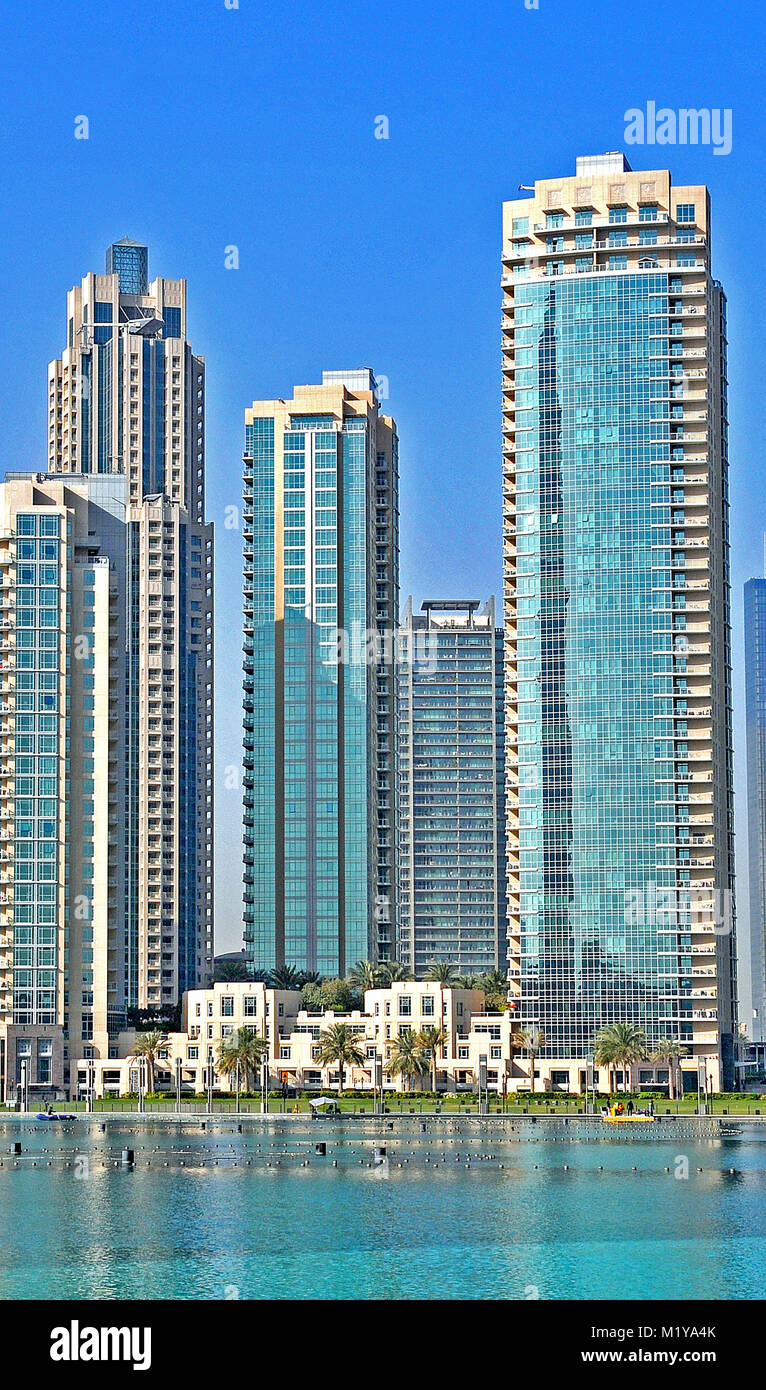 Skyline Dubai EMIRATOS ÁRABES UNIDOS Foto de stock