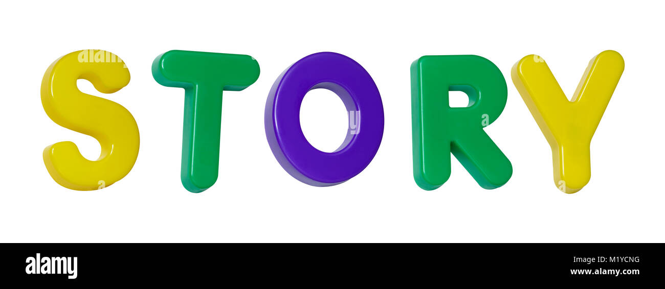 La palabra "tory" hechas de plástico coloreado letras Foto de stock