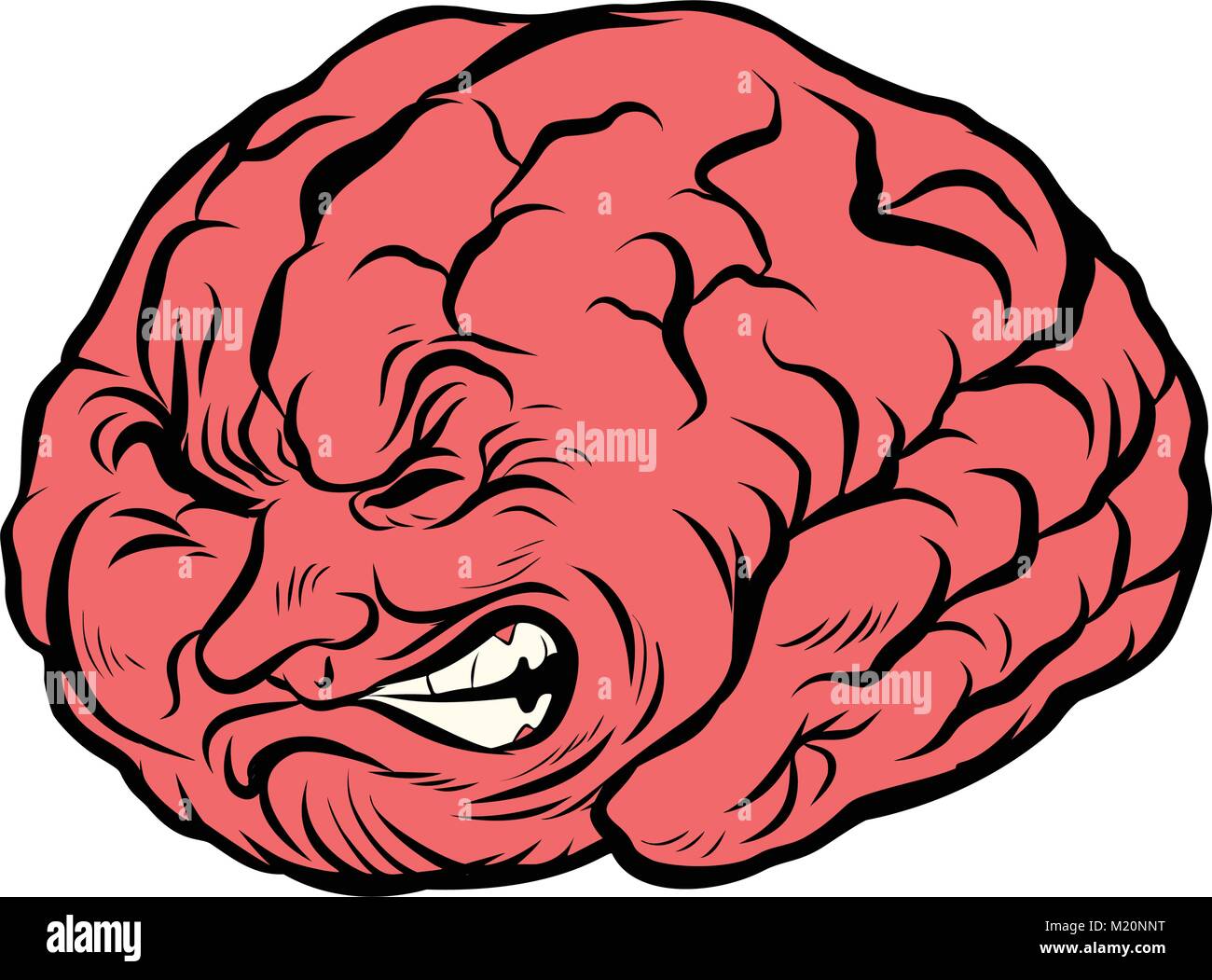 Cerebro dolor de caracteres Ilustración del Vector