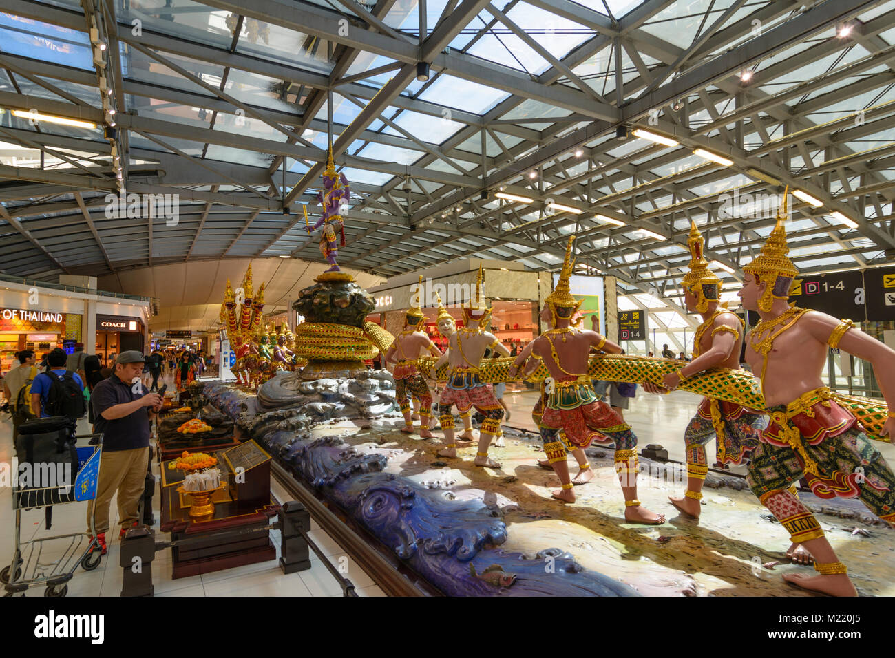 El aeropuerto Suvarnabhumi de Bangkok:: terminal, representación del