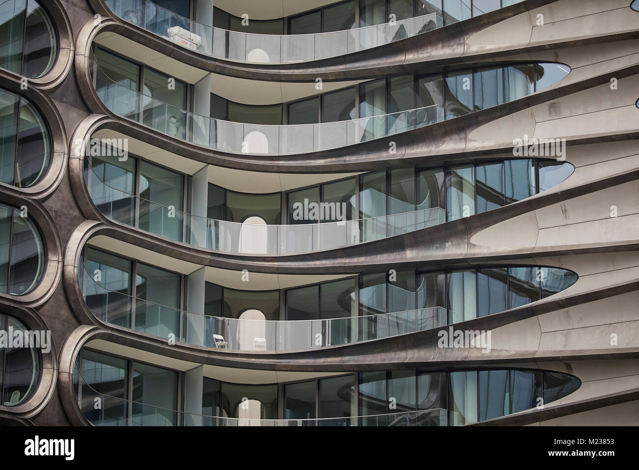 520 West 28th Street, Nueva York, Chelsea. Arquitectura por Zaha Hadid Foto de stock