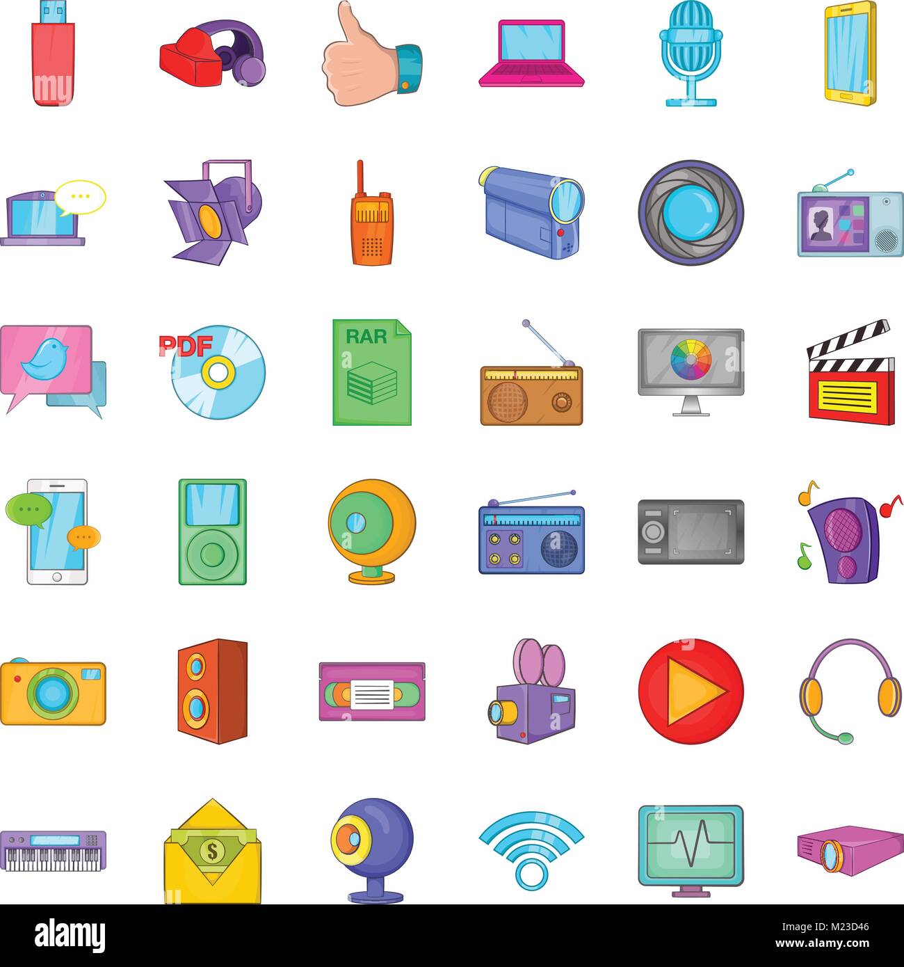 Iconos de informática, estilo de dibujos animados Imagen Vector de stock - Alamy Iconos de informática, estilo de dibujos animados Imagen Vector de stock - Alamy