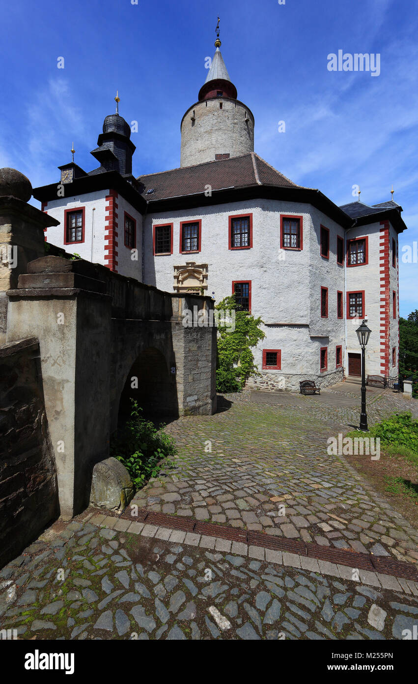 El castillo Posterstein, cerca de la ciudad de Posterstein en el Landkreis Altenburger Land de Turingia, Alemania Foto de stock