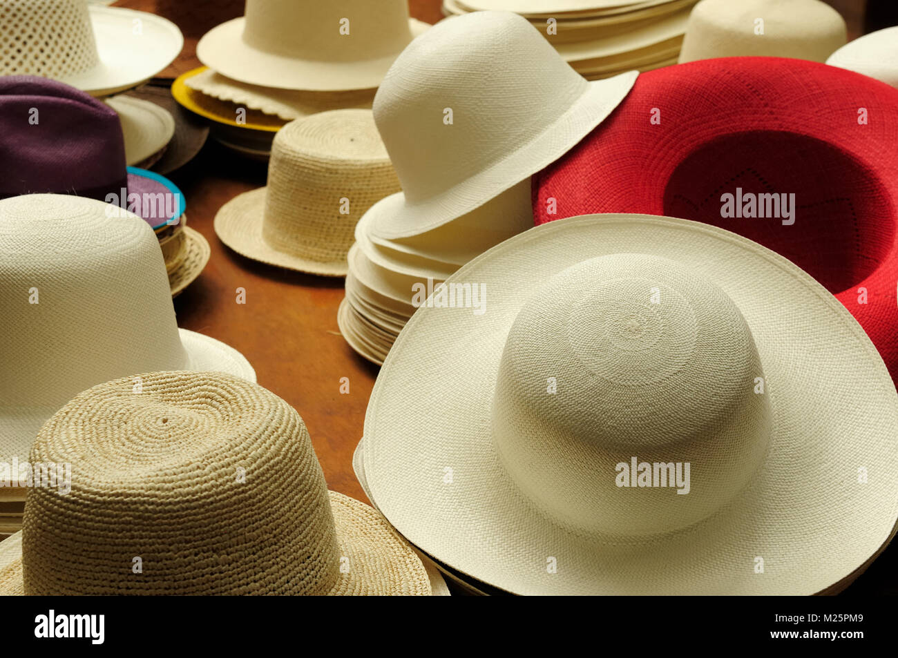 Ecuador - los sombreros Panamá, es un tradicional rebosaban gorro hecho en  Cuenca Fotografía de stock - Alamy