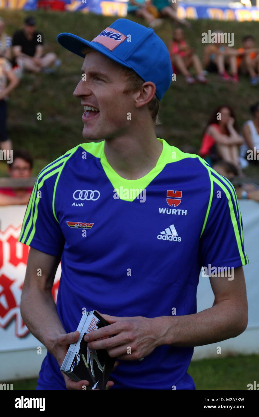 Severin Freund (Rastbüchl), Weltcup-Gesamtsieger bei den Nationen Juegos - FIS Sommer Grand Prix Foto de stock
