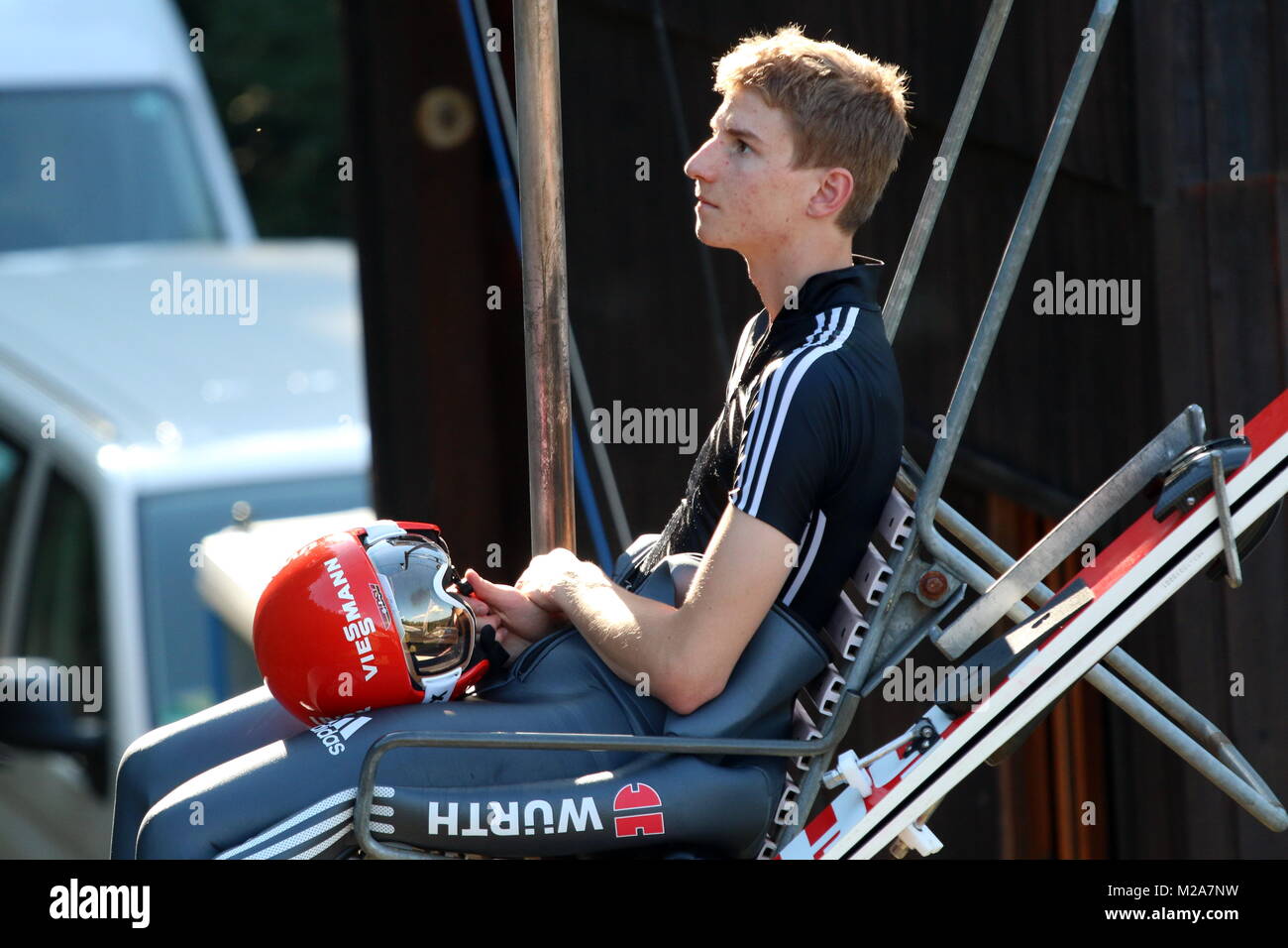 Karl Geiger (SC Oberstdorf) - Teamwettkampf - FIS Sommer Grand Prix Foto de stock