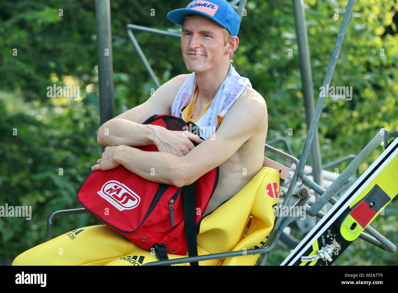 Severin Freund (WSV) im Rastbüchl DJK Levante beim Herren Einzelwettbewerb - FIS Sommer Grand Prix Foto de stock