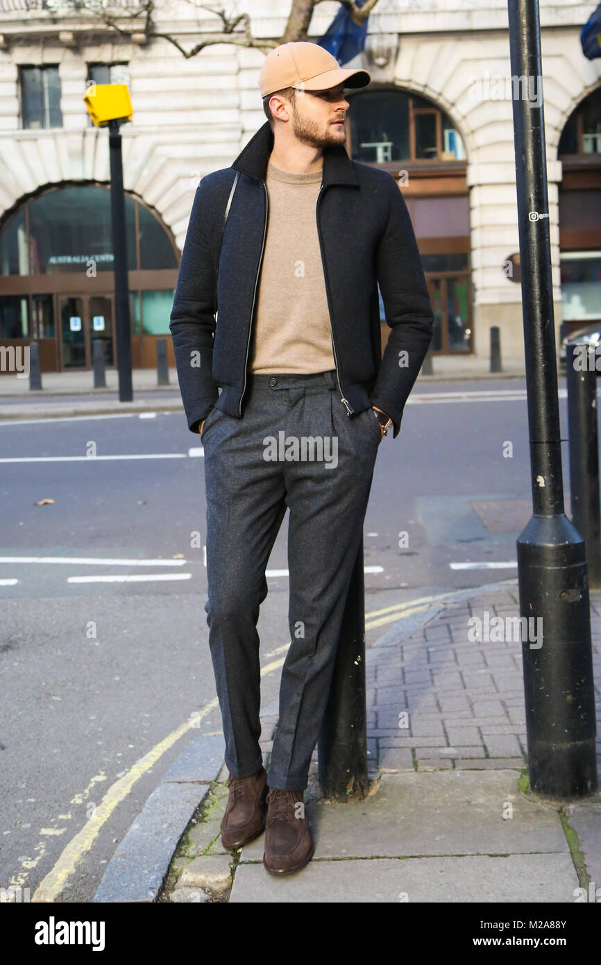 La Semana de la Moda de Londres Hombre de Otoño/Invierno 2018 - Street  Style con: Jim Chapman donde: Londres, Reino Unido cuando: 06 Jan 2018  Crédito: WENN.com Fotografía de stock - Alamy