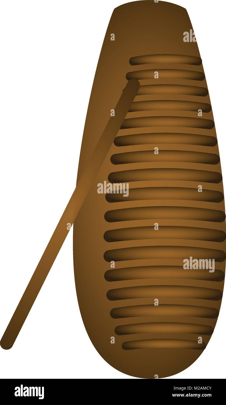 Guiro aislados. Instrumento musical Imagen Vector de stock Alamy