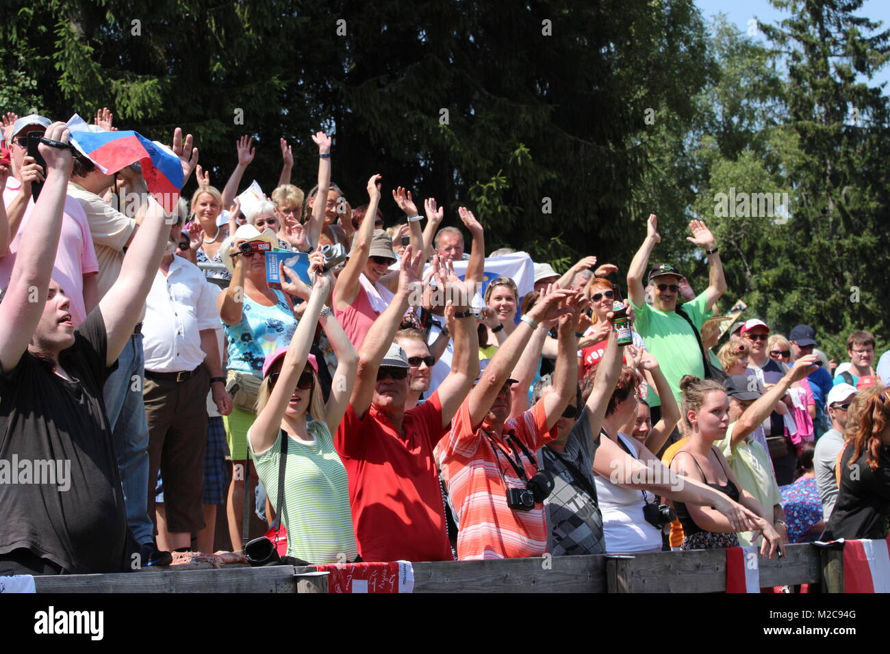 Der Einzelspringen Herren am Sonntag ,FIS Sommer Grand Prix 2013 Foto de stock