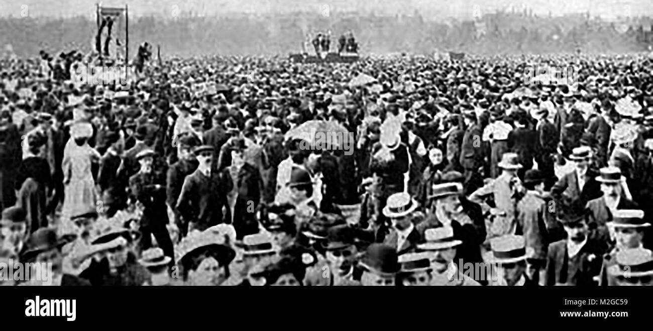 - "Suffragettes gran voto para las mujeres" recogida en el Hyde Park el 21 de junio de 1908 Foto de stock
