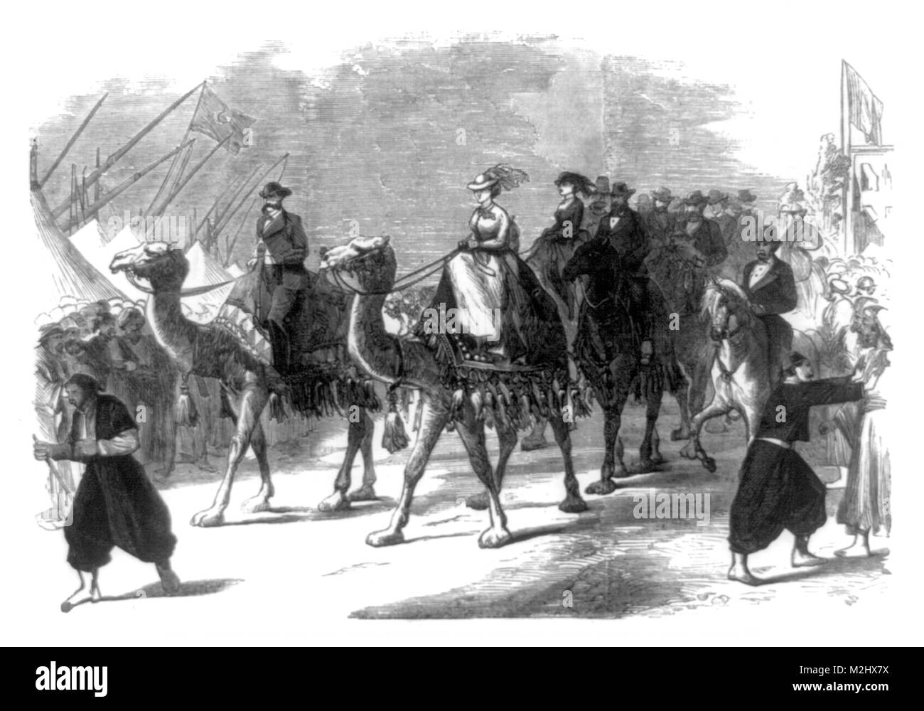 La apertura del Canal de Suez, la Emperatriz Eugenia, 1869 Foto de stock