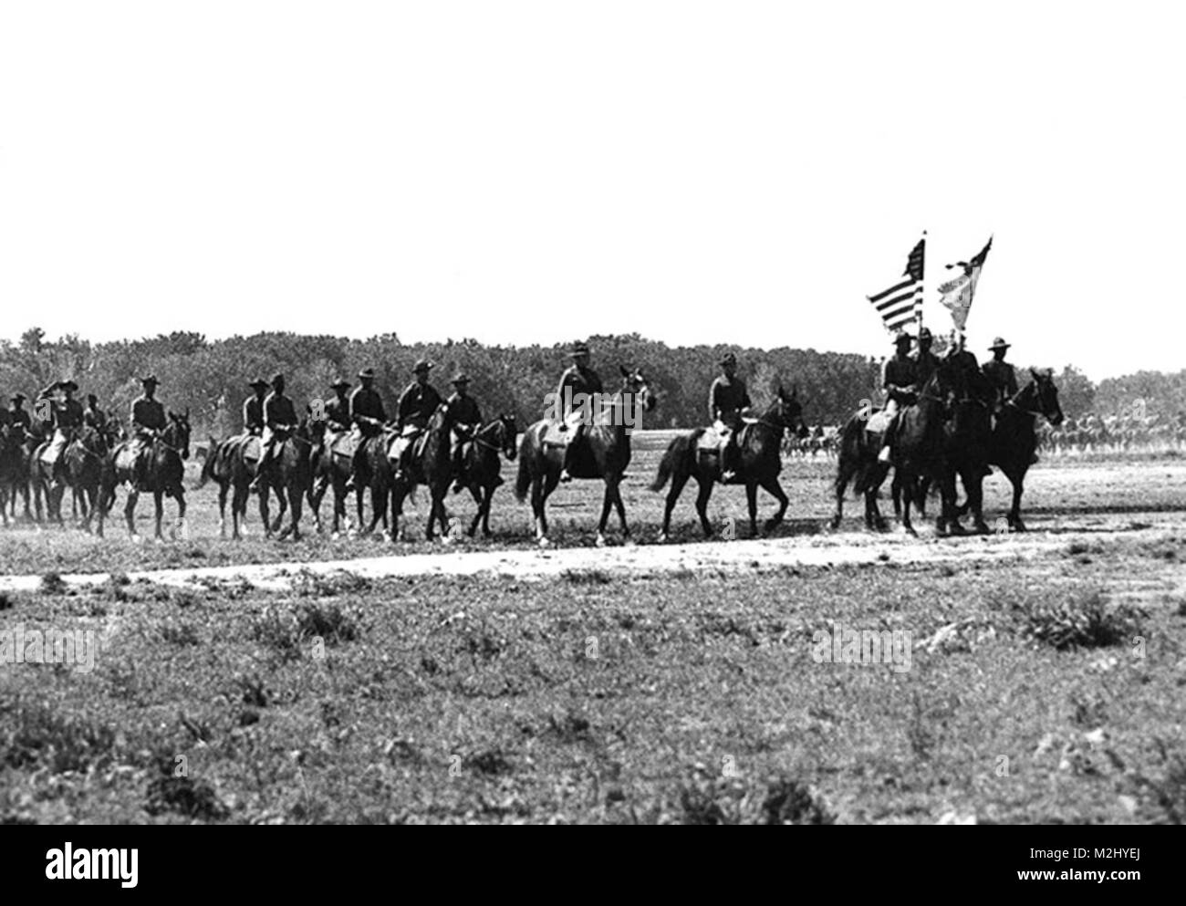 Soldados búfalo, 9º Regimiento de Caballería, 1941 Foto de stock