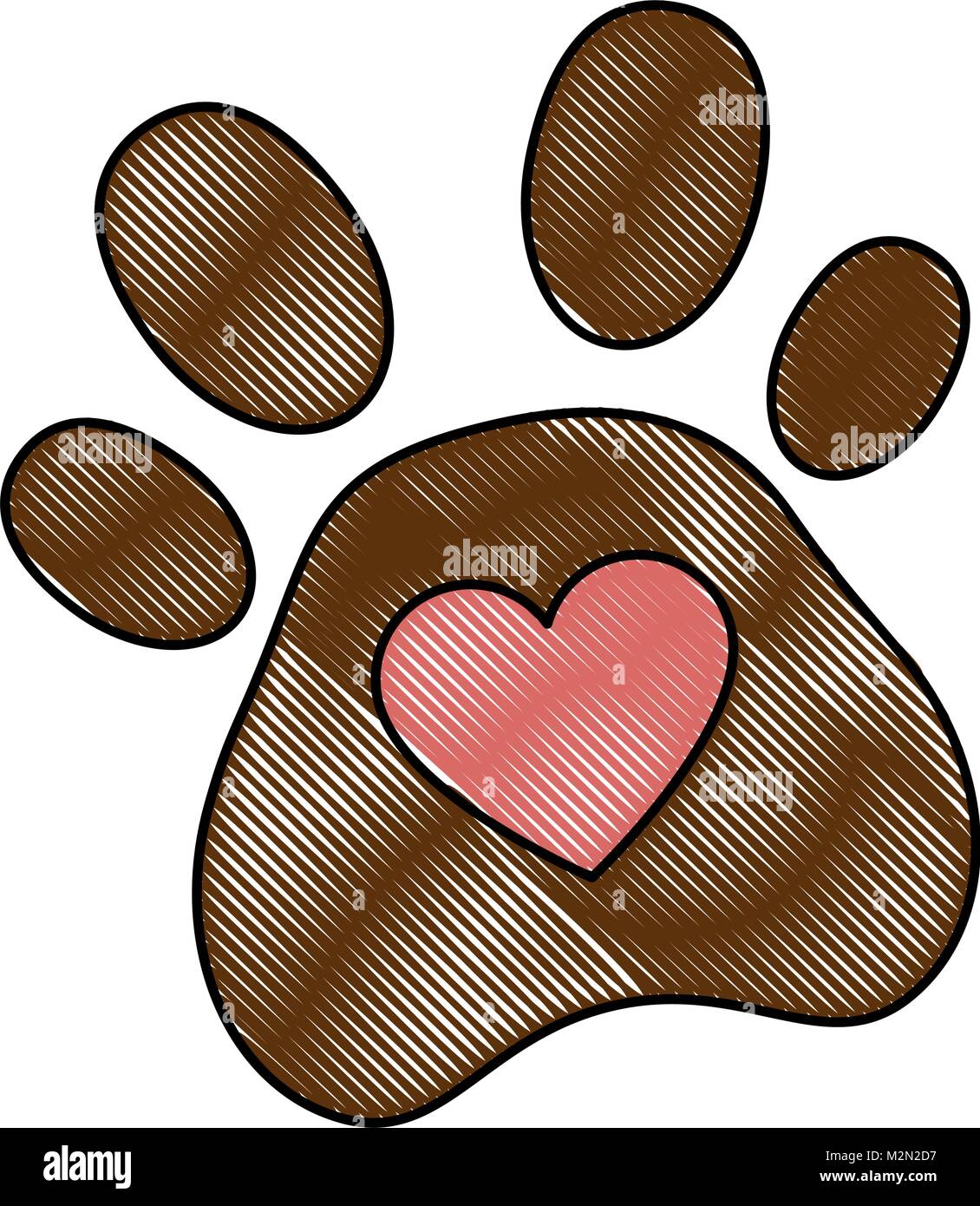 Icono para perros. Símbolo de huella de perro con corazón. Diseño plano y  verde Imagen Vector de stock - Alamy