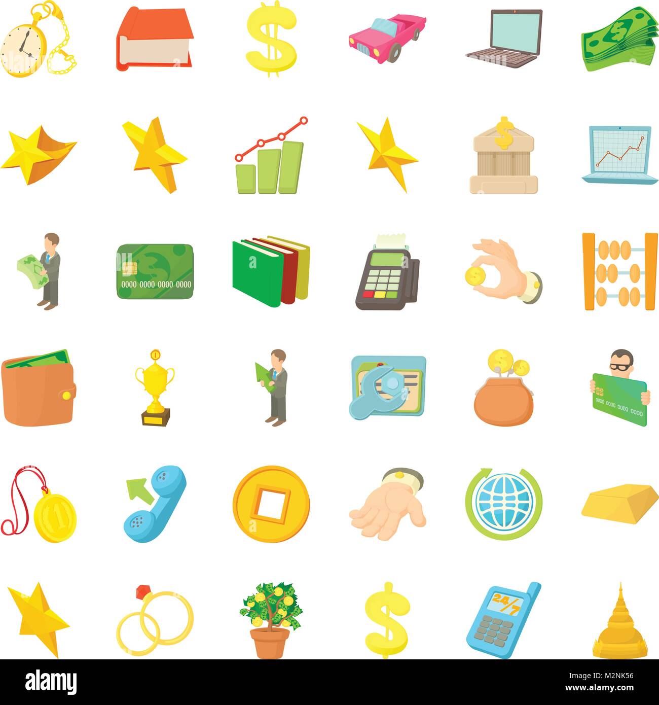Valor Material, conjunto de iconos de estilo de dibujos animados Imagen Vector de stock - Alamy Valor Material, conjunto de iconos de estilo de dibujos animados Imagen Vector de stock - Alamy