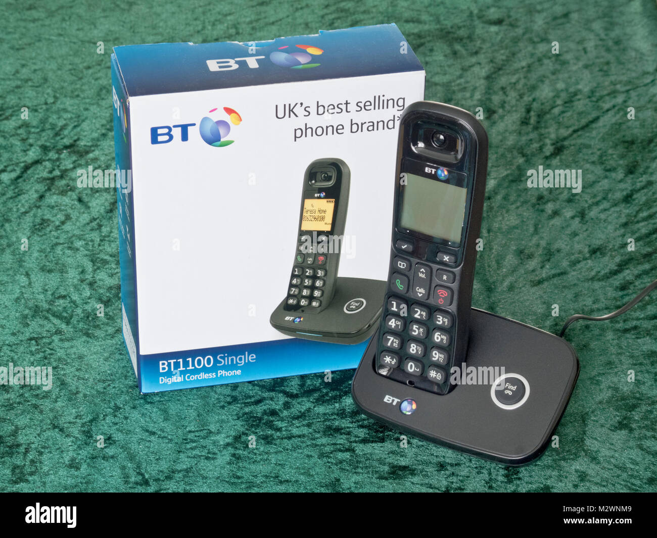 BT1100 BT 1100 Single Digital Teléfono Inalámbrico Negro 