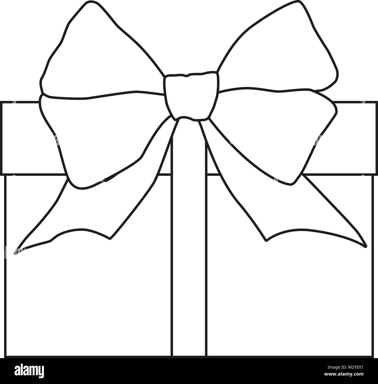 pic Una Caja De Regalo Para Colorear https www alamy es foto lineas en blanco y negro poster icono caja de regalo pagina del libro de colorear para ninos y adultos ilustracion vectorial para la tarjeta de regalo flyer certificado o banner 173937401 html