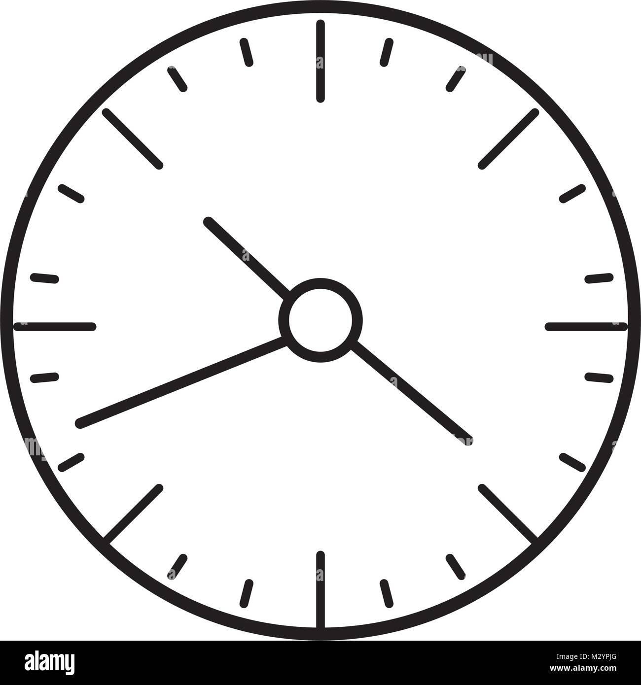 Línea de reloj de pared objeto Vector de stock - Alamy