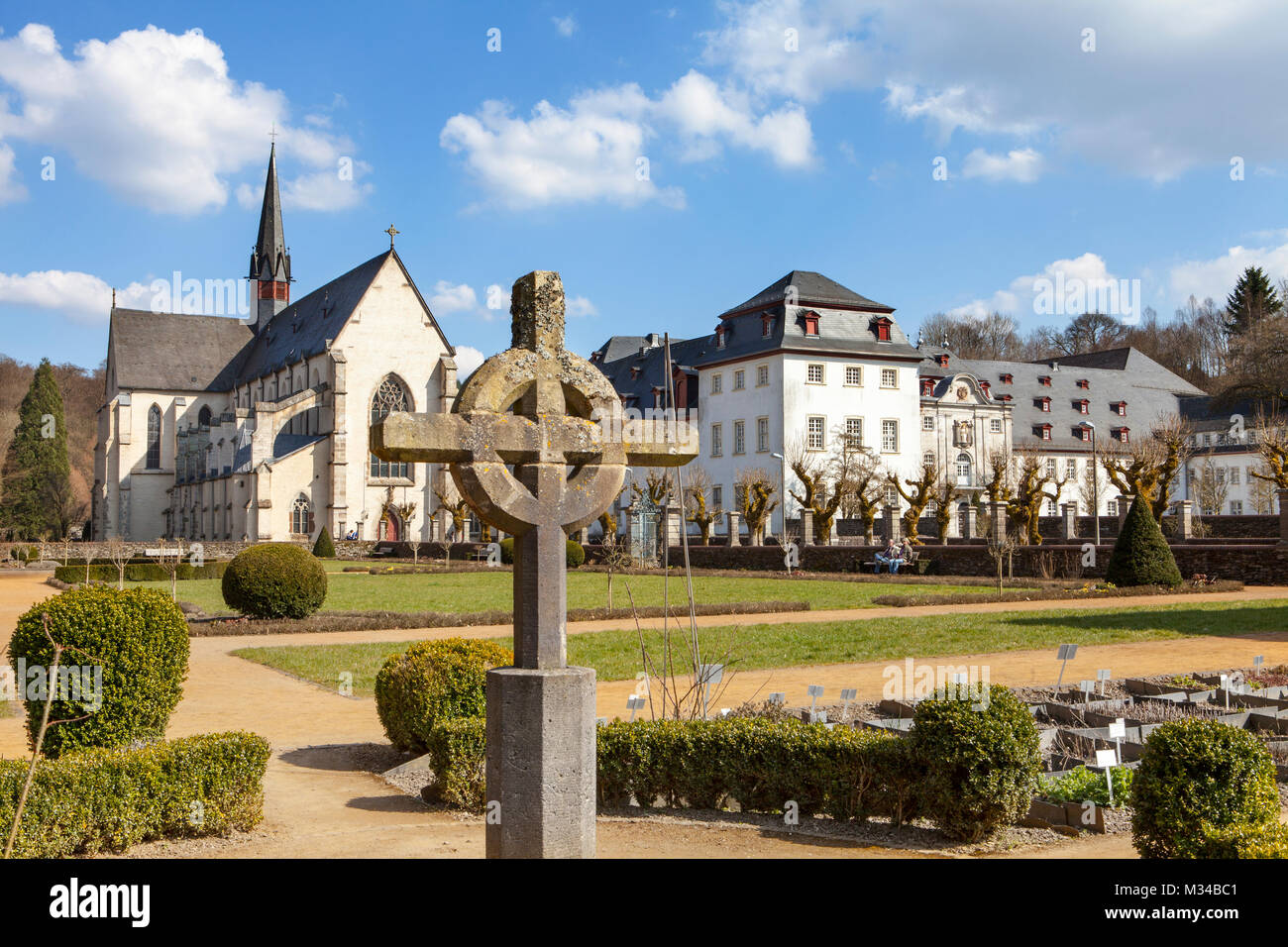 Abadía, Streithausen Marienstatt, Westerwald Hills, Renania-Palatinado, Alemania Foto de stock