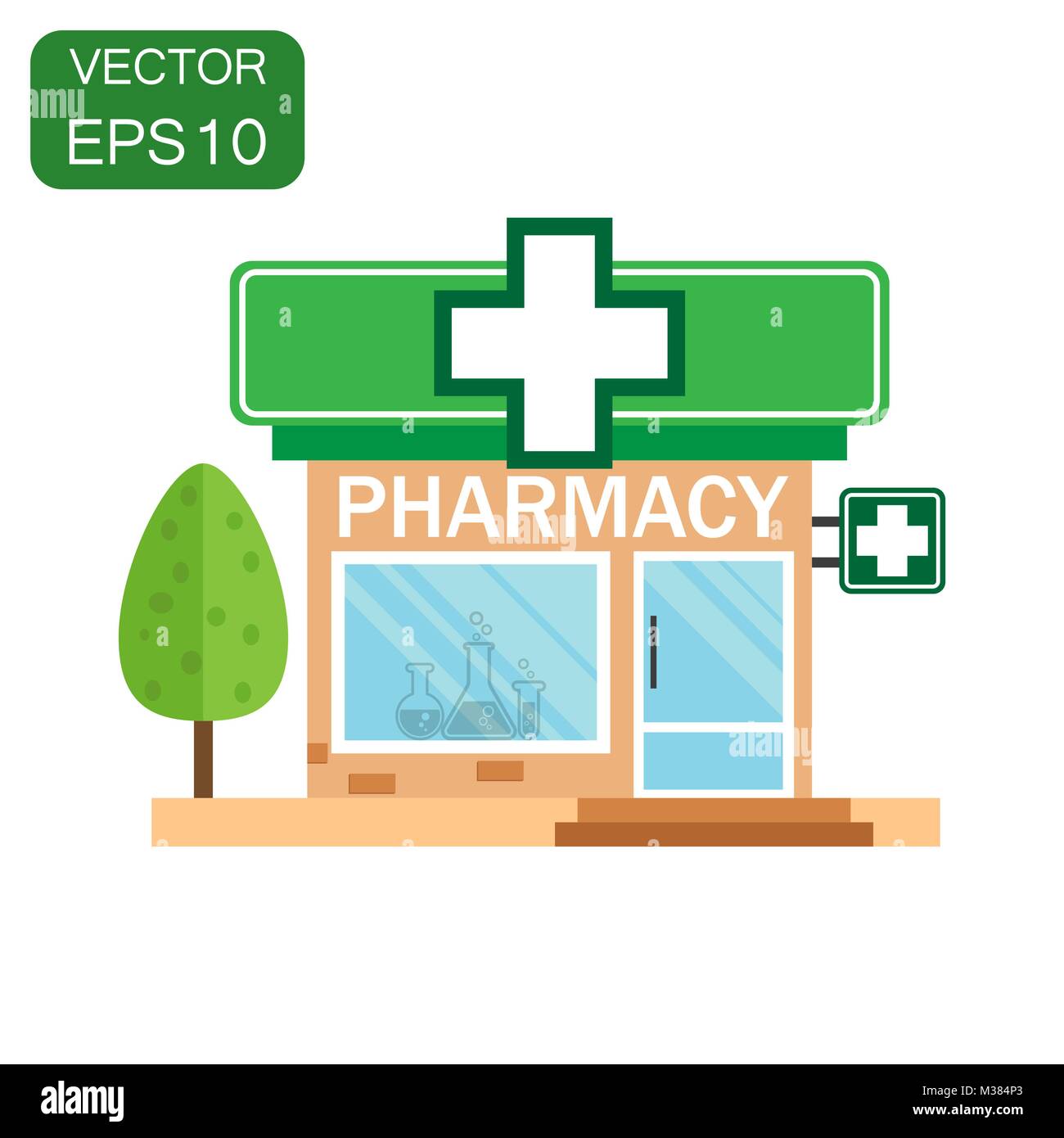 Farmacia farmacia tienda icono. Concepto de negocio store farmacia