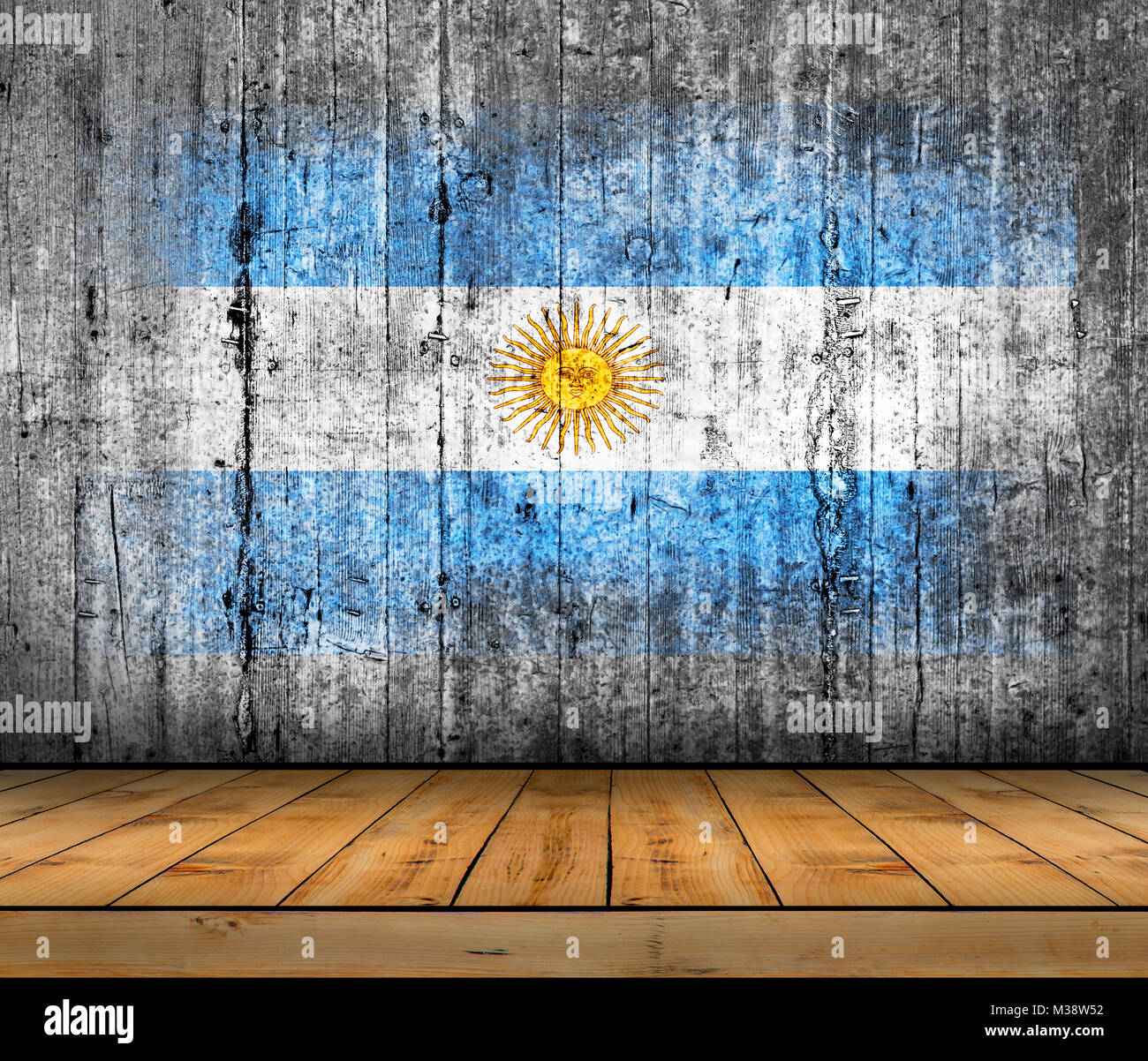 Bandera de Argentina bandera Argentina o sobre fondo de madera Fotografía  de stock - Alamy