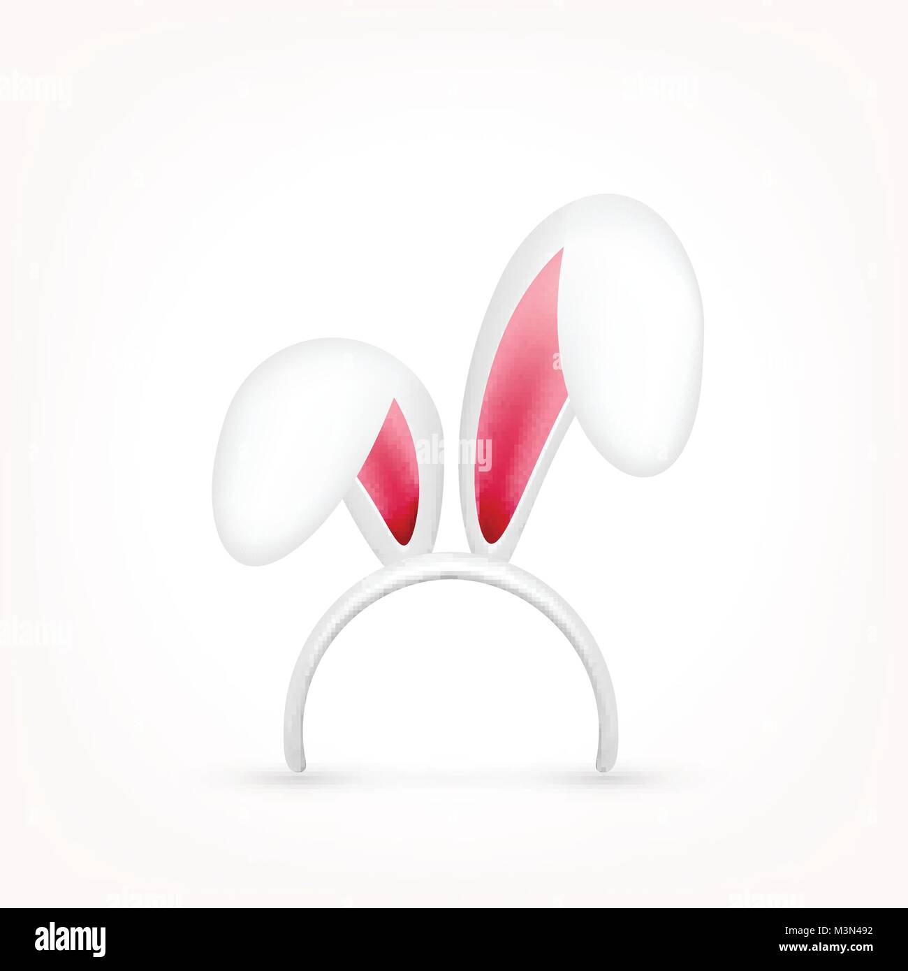 Colección de pegatinas de orejas de conejito de Pascua. Juego de máscaras  orejas de conejo aisladas sobre fondo blanco. Ilustración vectorial Imagen  Vector de stock - Alamy